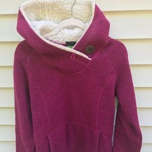Koppen Fushia Sherpa Lined Hoodie Large